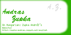 andras zupka business card